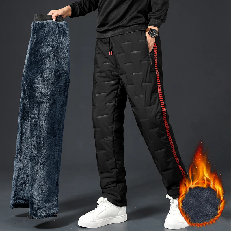 겨울 양털 다운 팬츠, 따뜻한 두꺼운 스웻팬츠, 남성  - Streetwear Brand Joggers 리뷰 및 가격
