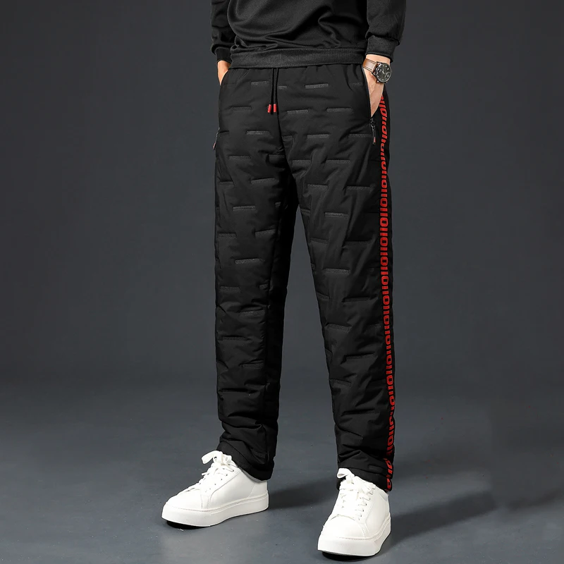 겨울 양털 다운 팬츠, 따뜻한 두꺼운 스웻팬츠, 남성  - Streetwear Brand Joggers 리뷰 및 가격