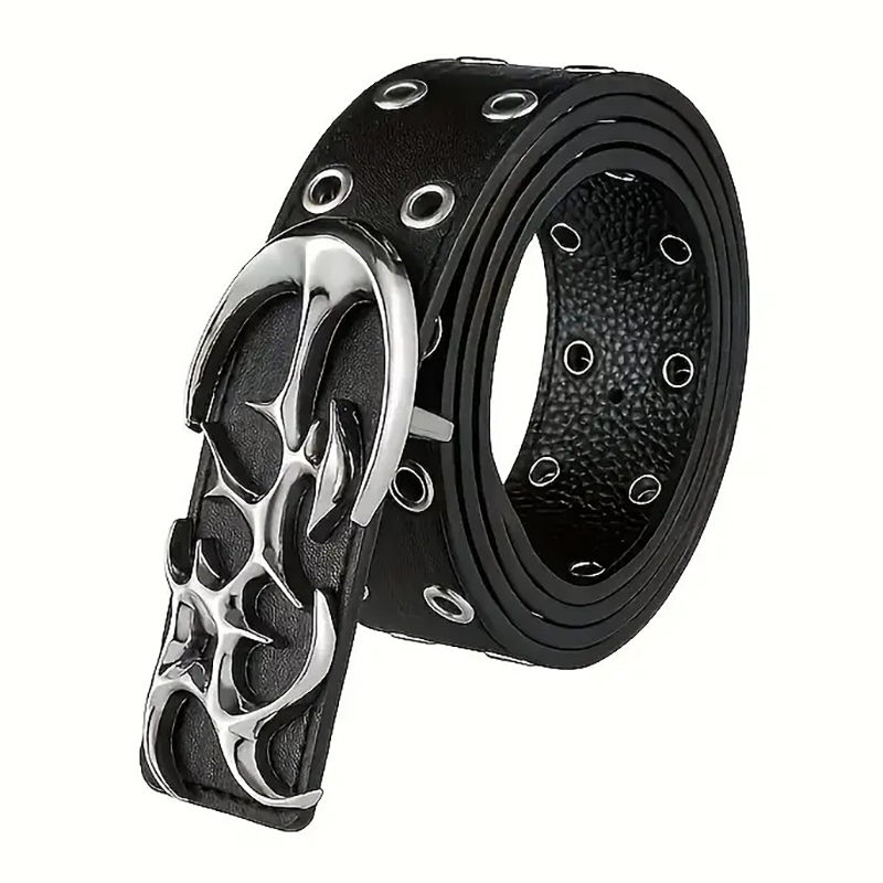 남성 여성을위한 새로운 세련된 Y2K 중공 PU 가죽  - Off White Belt 리뷰 및 가격