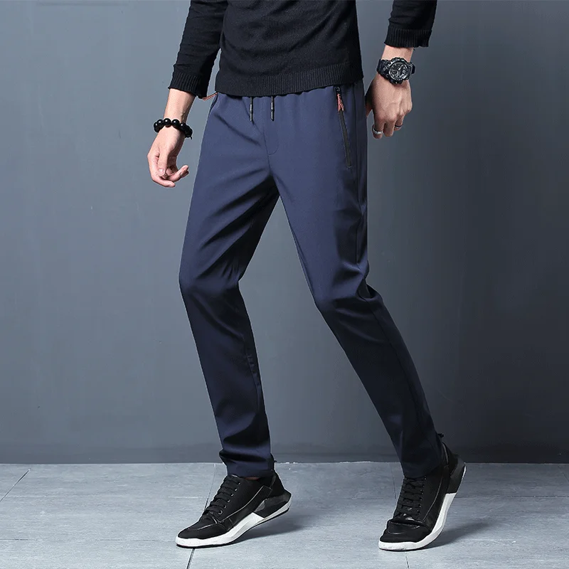 남성 캐주얼 바지 스트레이트 슬림 피트 신축성있는 허리 - Streetwear Brand Joggers 리뷰 및 가격