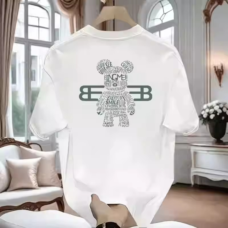 100% 순면 남성용 명품 브랜드 레터 프린트 티셔츠, - Quality Streetwear Brand 리뷰 및 가격
